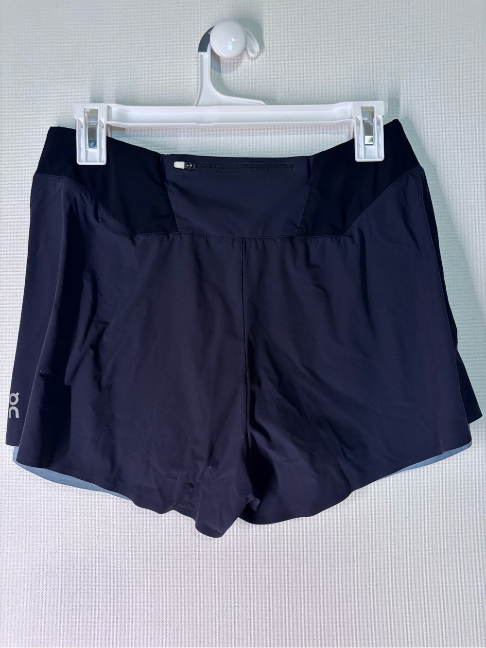 On Running Women's Black Athletic Shorts with Gray Trim - Picture 4 of 4